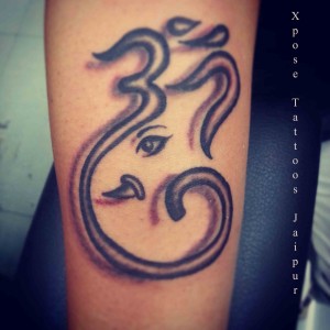 OM-Ganesha-Tattoo-by-Xpose-Tattoos-Jaipur-India