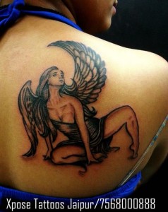 Angel Tattoo Back by Xpose Tattoos Jaipur India