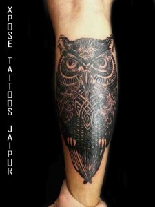 Owl Tattoo by Xpose Tattoos Jaipur India