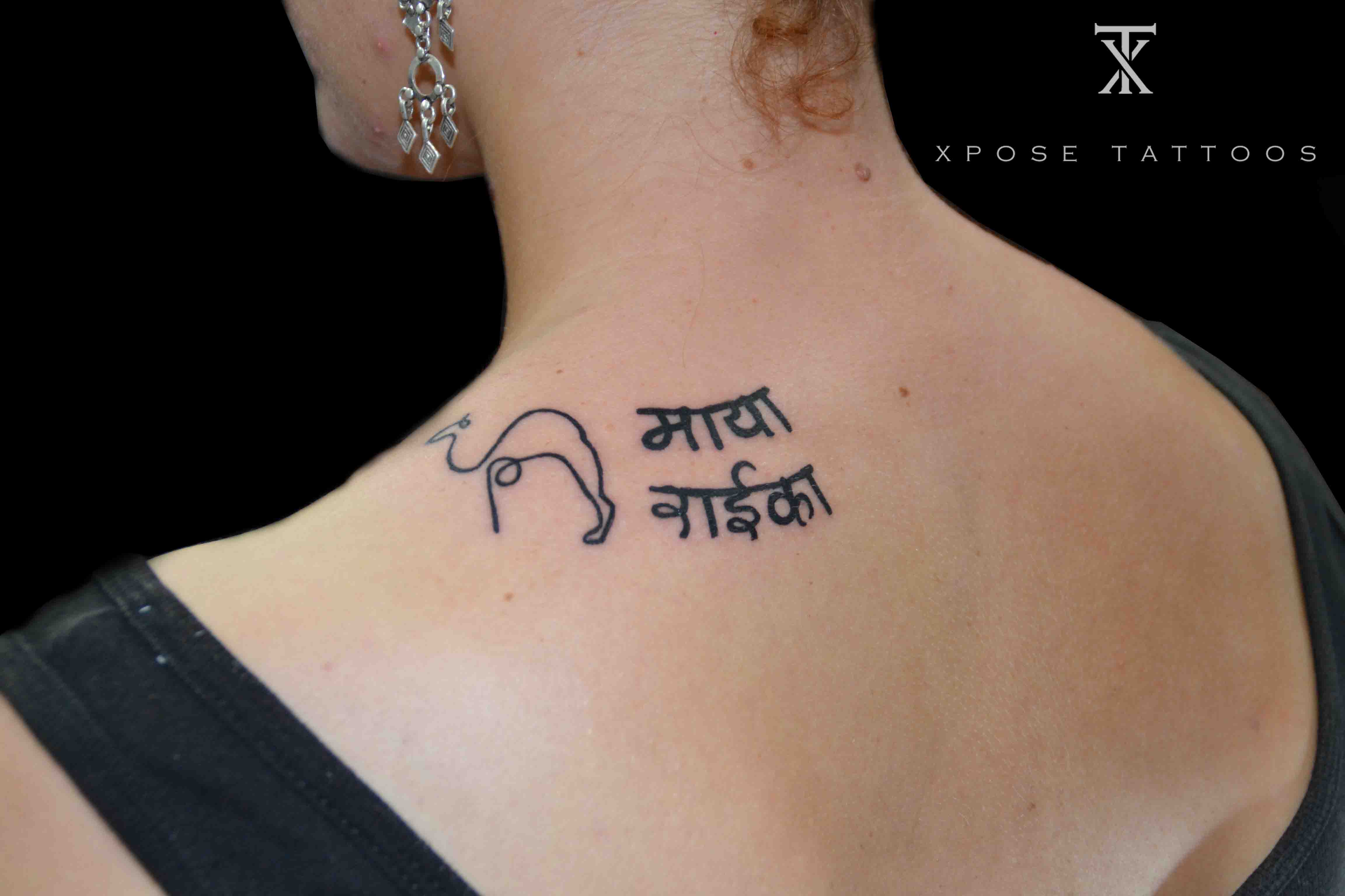 Camel Linework Tattoo by Xpose Tattoos Jaipur