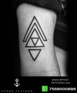 geometrical tattoo by xpose tattoos jaipur