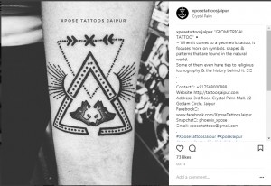 geometrical tattoo by xpose tattoos jaipur
